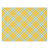 黄色の格子縞 テーブルクロス (正面(横))