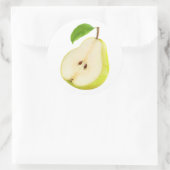 黄色の梨の半分 ラウンドシール (バッグ)