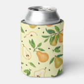 黄色の梨の果実：ヴィンテージイラストレーション。 缶クーラー (缶正面)