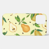 黄色の梨の果実:ヴィンテージイラストレーション。 Case-Mate iPhoneケース (裏面 (横))