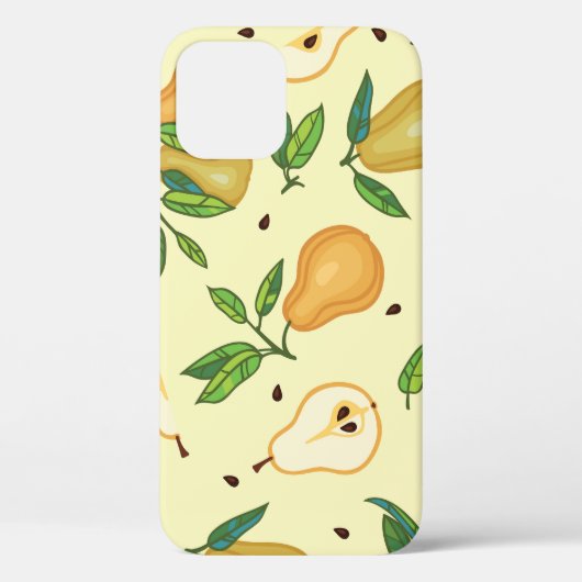 黄色の梨の果実:ヴィンテージイラストレーション。 Case-Mate iPhoneケース (裏面)