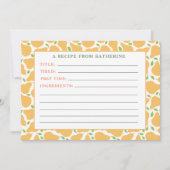 黄色の梨の素朴な詳細レシピノートカード ノートカード (正面)