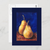 黄色の梨 ポストカード (正面/裏面)
