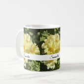 黄色の植物の花 コーヒーマグカップ (正面左)