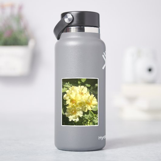 黄色の植物の花 シール (HydroFlask)