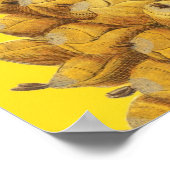 黄色の植物性パイナップル ポスター (角)