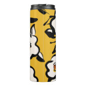 黄色の椿、スケッチーフローラヴィンテージ。 タンブラー (裏面)