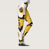 黄色の椿、スケッチーフローラヴィンテージ。 レギンス (右)