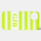 黄色の横ストライプ線(モノグラム) Case-Mate iPhoneケース (裏面 (横))