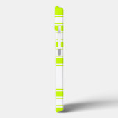 黄色の横ストライプ線(モノグラム) Case-Mate iPhoneケース (裏面 / 左)