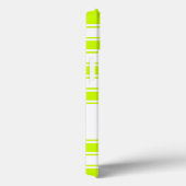 黄色の横ストライプ線(モノグラム) Case-Mate iPhoneケース (裏面 / 右)