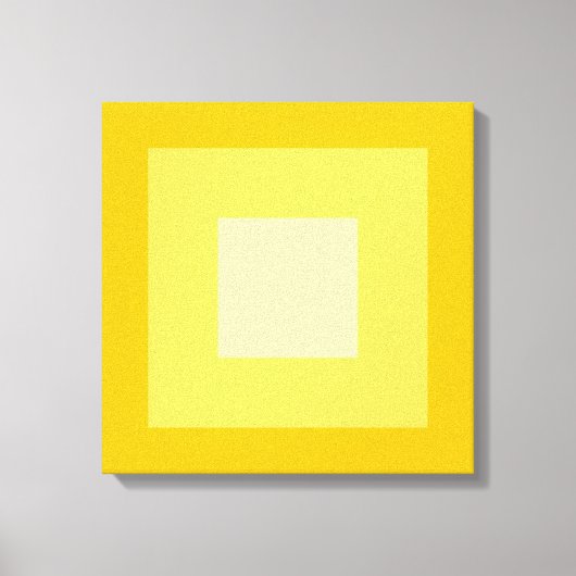 黄色の正方形の幾何学的パターン キャンバスプリント (正面)