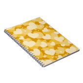 黄色の水の色の愛のハートの色合い ノートブック (右側)