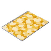 黄色の水の色の愛のハートの色合い ノートブック (左側)