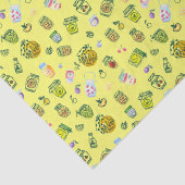 黄色の水の色ジャムパターンの分離 薄葉紙 (詳細)