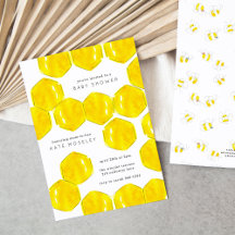 黄色の水の色ハニカムママへビー赤ちゃんシャワー
