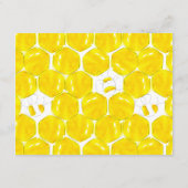黄色の水の色ビー赤ちゃんシャワーありがとうご注意 エンクロージャーカード (裏面)