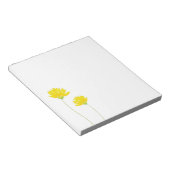黄色の水カラーデイジー ノートパッド (アングル)