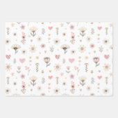 黄色の水カラーフローラ ラッピングペーパーシート (正面2)