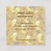 黄色の水仙の写真広場の名刺 スクエア名刺 (裏面)