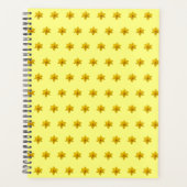 黄色の水仙の花のシームレスなパターンプランナー プランナー手帳 (正面)
