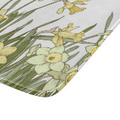 黄色の水仙の花のボーダー カッティングボード (角)
