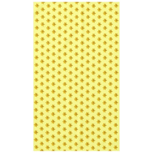 黄色の水仙の花の継ぎ目のないパターンがオン テーブルクロス (正面)