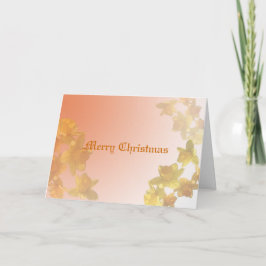 黄色の水仙の花クリスマスのグリーティングカード。 シーズンカード