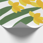 黄色の水仙の花束 ラッピングペーパー (角)