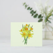 黄色の水仙の花 ポストカード (スタンド正面)