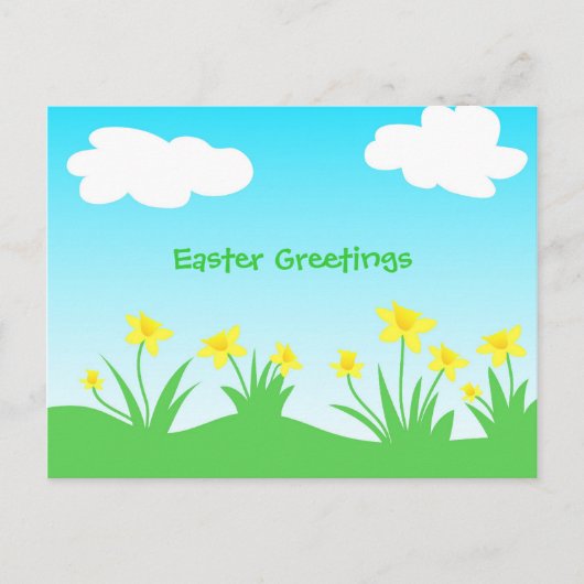 黄色の水仙 – はがき シーズンポストカード (正面)