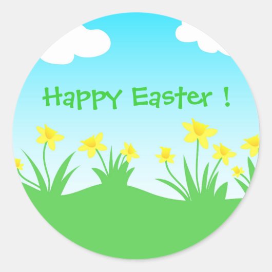 黄色の水仙 – ステッカー (正面)