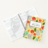 黄色の水彩イラストレーションレシピ帳 ノートブック (内部)