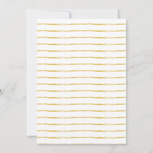 黄色の水彩フレームベビー誕生発表 案内状 (裏面)