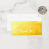 黄色の水彩モダンアシンプルートをお願いします ノートカード (正面/裏面インサイチュ)