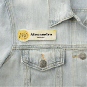 黄色の水彩モダン店従業員 名札 (インサイチュ)