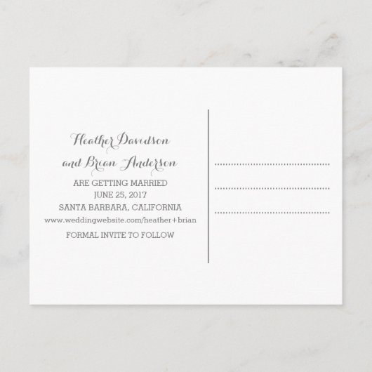 黄色の水彩日付はがきを保存 案内ポストカード (裏面)