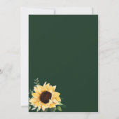 黄色の水彩画ひまわりと野の花の写真 セーブザデート (裏面)