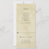 黄色の水彩画ウェディング招待状（RSVP付き） 招待状 (裏面)