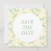 黄色の水彩画エレガントな花のウェディング セーブザデート (正面)