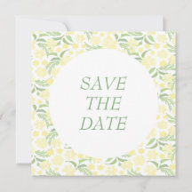 黄色の水彩画エレガントな花のウェディング