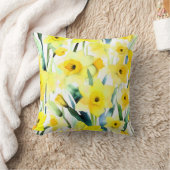 黄色の水彩 クッション (ブランケット)