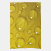 黄色の水滴の背景 キッチンタオル (縦)