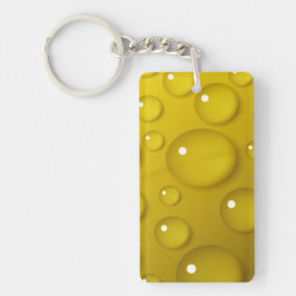 黄色の水滴の背景 キーホルダー