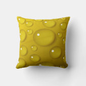 黄色の水滴の背景 クッション (裏面)