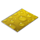 黄色の水滴の背景 ノートブック (左側)