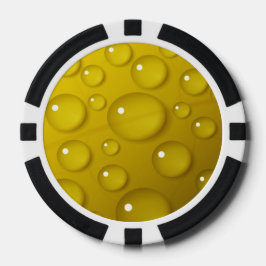 黄色の水滴の背景 ポーカーチップ