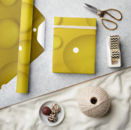 黄色の水滴の背景 ラッピングペーパー