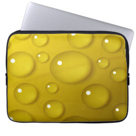 黄色の水滴の背景 ラップトップスリーブ