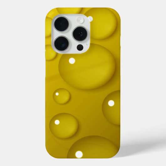 黄色の水滴の背景 Case-Mate iPhoneケース (裏面)